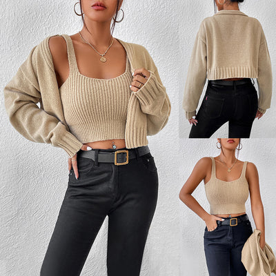 Top Anzug Sling Kleiner Pullover Kurzmantel