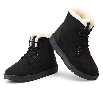 Winter-Schneestiefel für Damen – Knöchel, warm, Plüsch-Innensohle