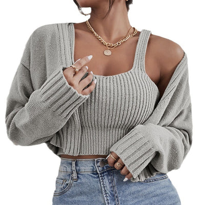 Top Anzug Sling Kleiner Pullover Kurzmantel